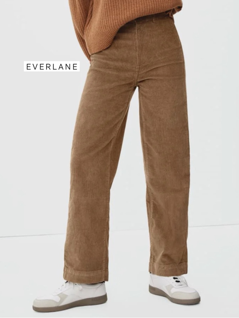 EVERLANE THE CORDUROY WIDE LEG PANT 6 High Rise Brown Preppy Academia Minimalist